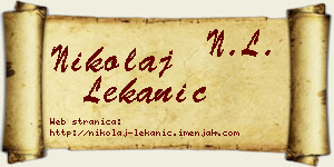 Nikolaj Lekanić vizit kartica